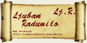 Ljuban Radumilo vizit kartica